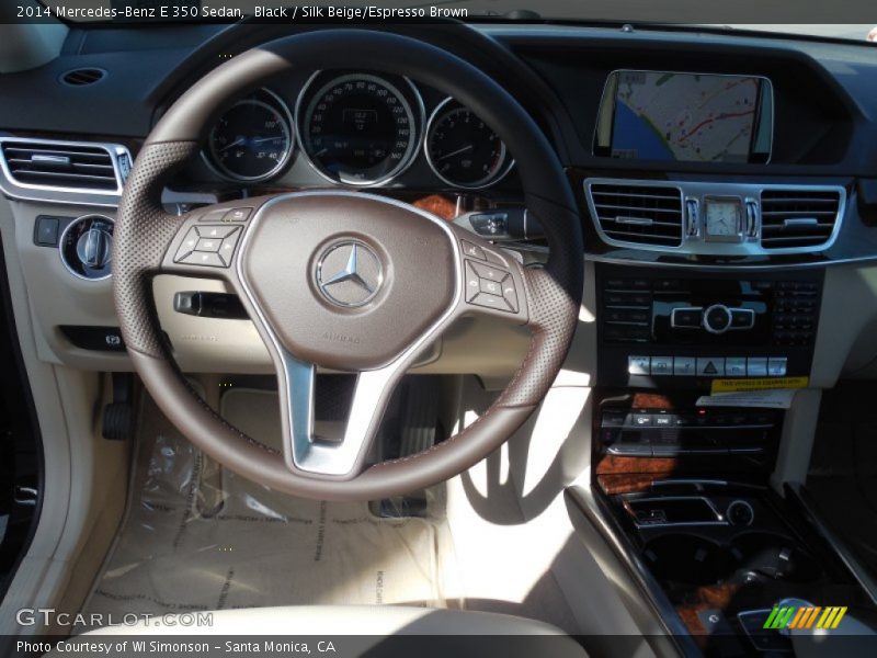 Black / Silk Beige/Espresso Brown 2014 Mercedes-Benz E 350 Sedan