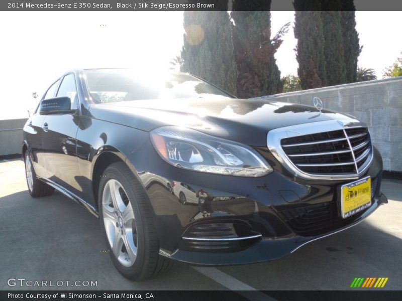 Black / Silk Beige/Espresso Brown 2014 Mercedes-Benz E 350 Sedan
