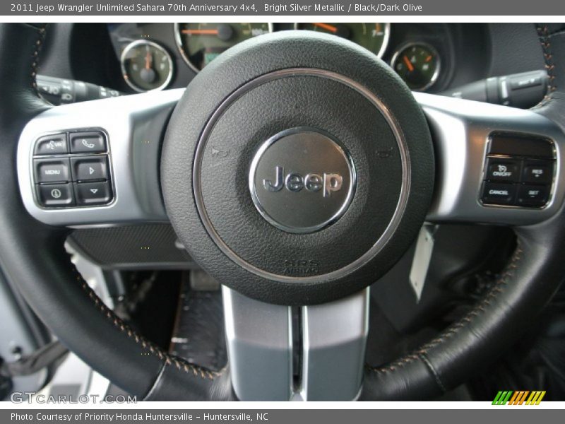 Bright Silver Metallic / Black/Dark Olive 2011 Jeep Wrangler Unlimited Sahara 70th Anniversary 4x4