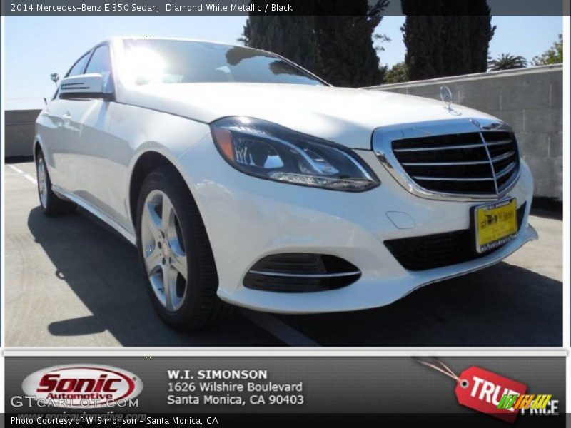 Diamond White Metallic / Black 2014 Mercedes-Benz E 350 Sedan
