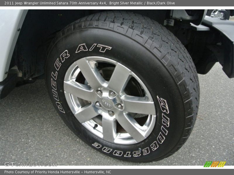Bright Silver Metallic / Black/Dark Olive 2011 Jeep Wrangler Unlimited Sahara 70th Anniversary 4x4