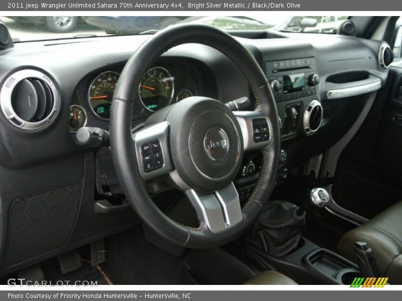Bright Silver Metallic / Black/Dark Olive 2011 Jeep Wrangler Unlimited Sahara 70th Anniversary 4x4