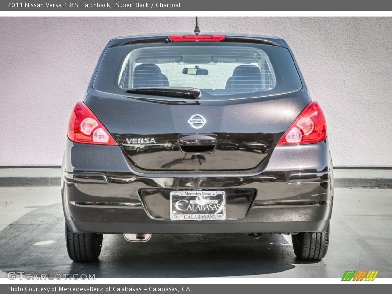 Super Black / Charcoal 2011 Nissan Versa 1.8 S Hatchback