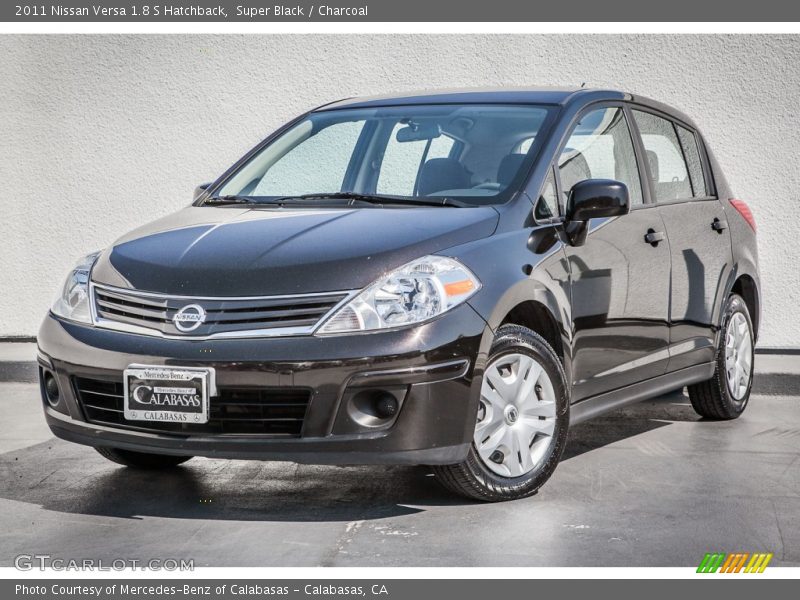 Super Black / Charcoal 2011 Nissan Versa 1.8 S Hatchback