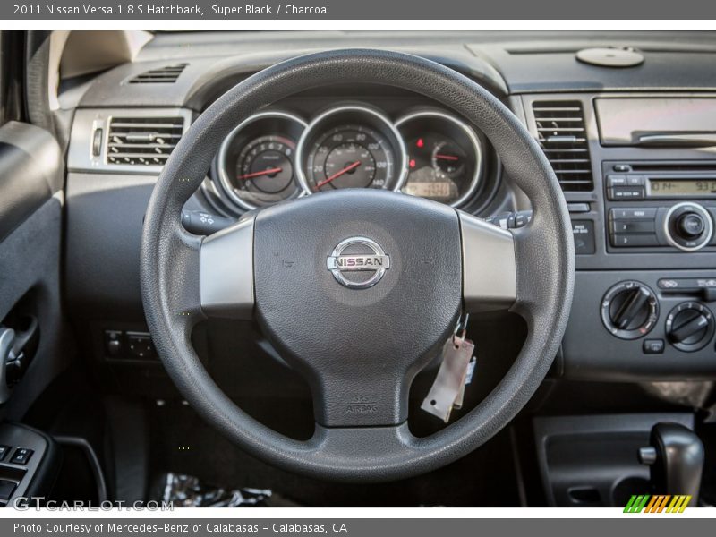 Super Black / Charcoal 2011 Nissan Versa 1.8 S Hatchback