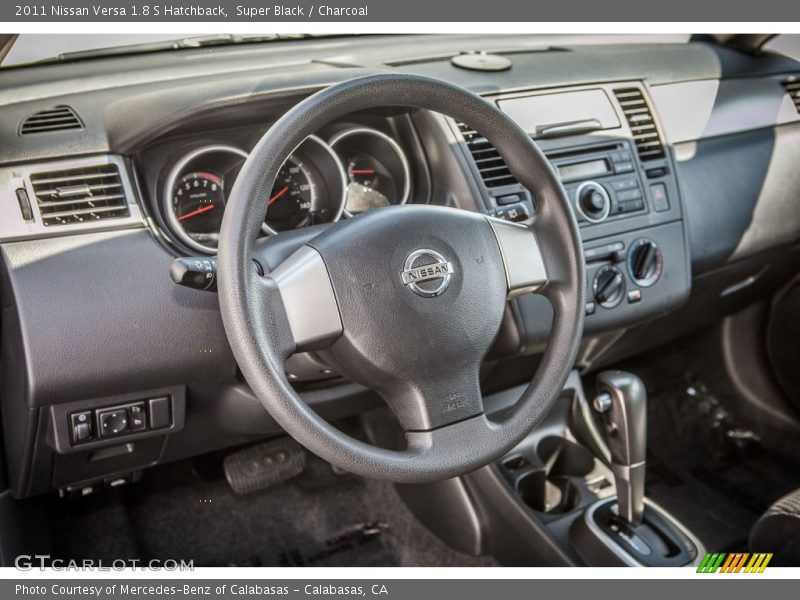 Super Black / Charcoal 2011 Nissan Versa 1.8 S Hatchback