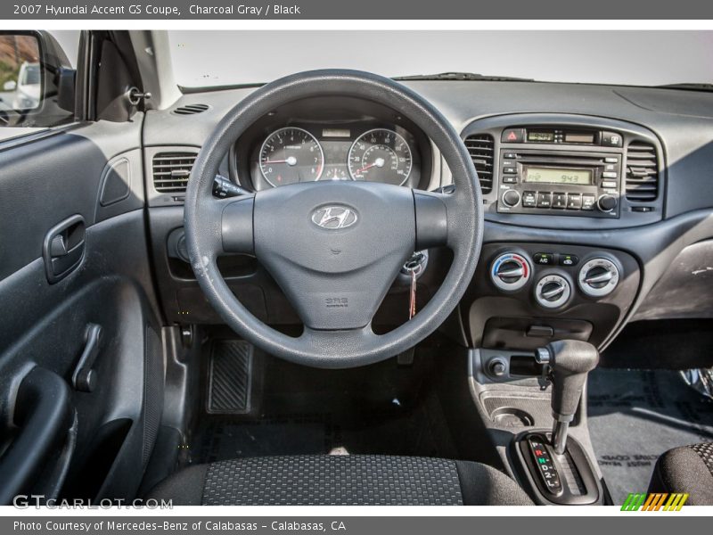 Charcoal Gray / Black 2007 Hyundai Accent GS Coupe