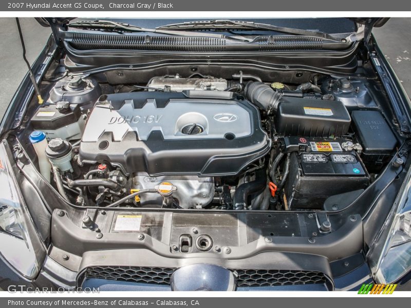 Charcoal Gray / Black 2007 Hyundai Accent GS Coupe