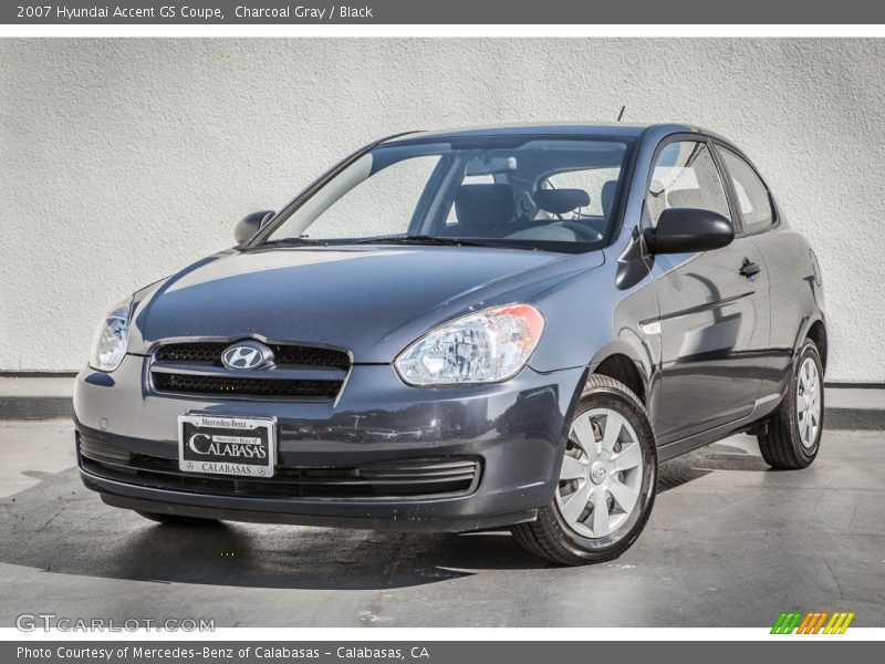 Charcoal Gray / Black 2007 Hyundai Accent GS Coupe