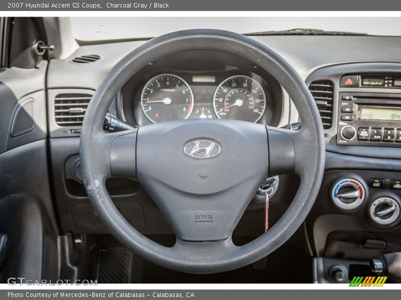 Charcoal Gray / Black 2007 Hyundai Accent GS Coupe
