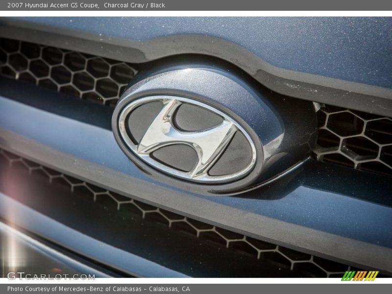 Charcoal Gray / Black 2007 Hyundai Accent GS Coupe