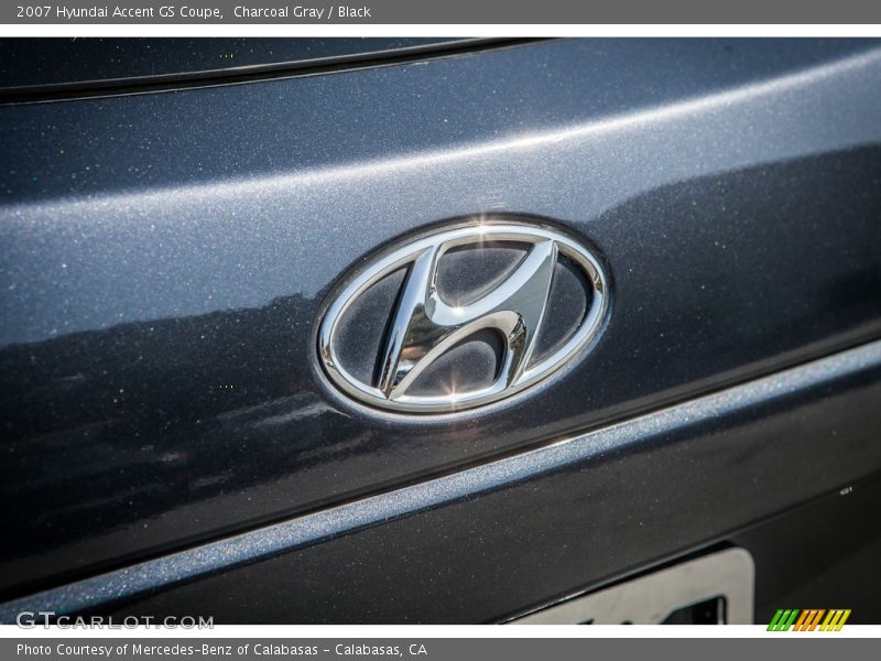 Charcoal Gray / Black 2007 Hyundai Accent GS Coupe