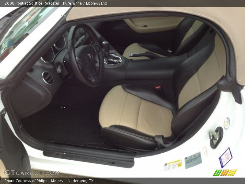 Pure White / Ebony/Sand 2008 Pontiac Solstice Roadster