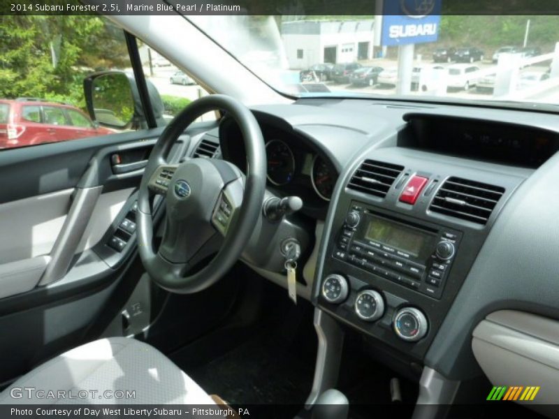 Marine Blue Pearl / Platinum 2014 Subaru Forester 2.5i