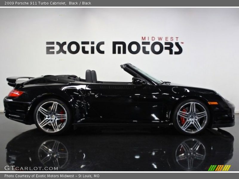 Black / Black 2009 Porsche 911 Turbo Cabriolet