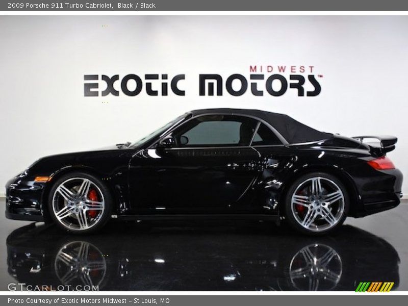 Black / Black 2009 Porsche 911 Turbo Cabriolet