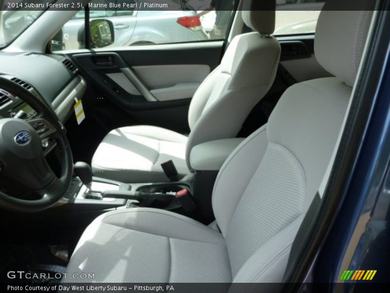 Marine Blue Pearl / Platinum 2014 Subaru Forester 2.5i