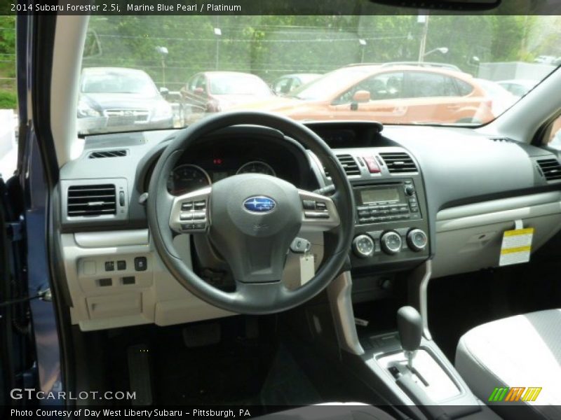 Marine Blue Pearl / Platinum 2014 Subaru Forester 2.5i