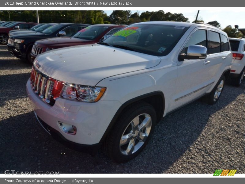 Bright White / New Saddle/Black 2013 Jeep Grand Cherokee Overland