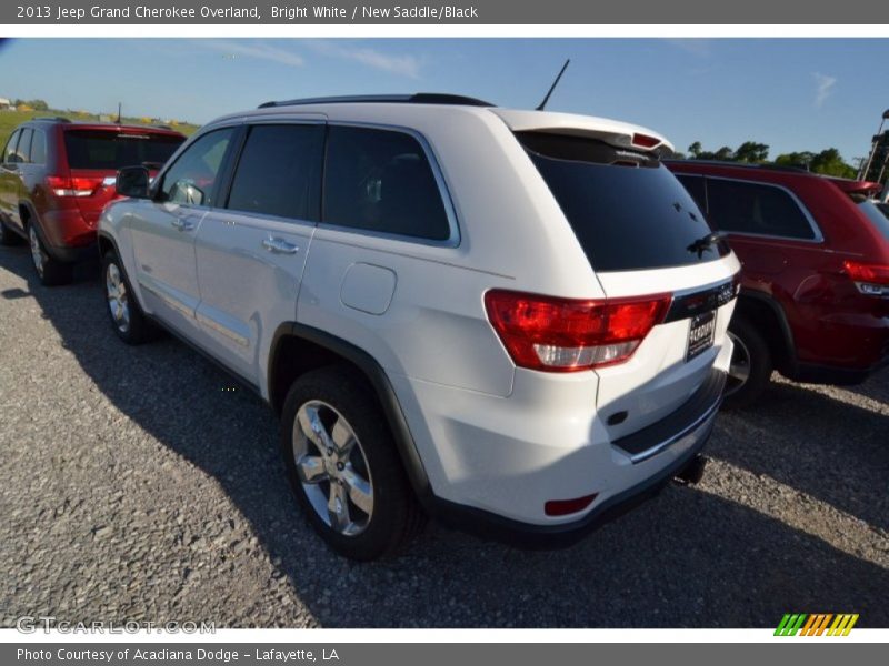 Bright White / New Saddle/Black 2013 Jeep Grand Cherokee Overland
