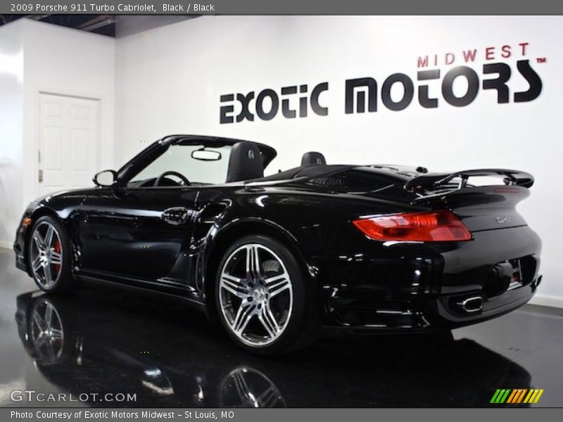 Black / Black 2009 Porsche 911 Turbo Cabriolet
