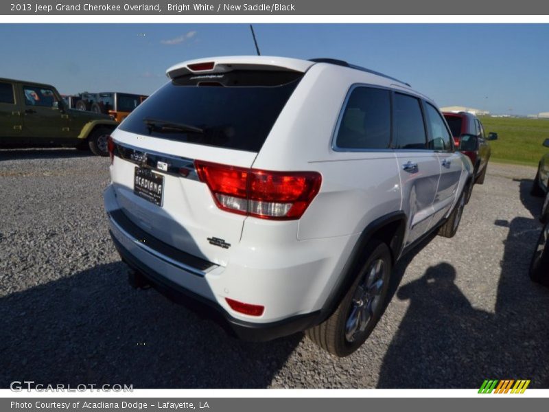 Bright White / New Saddle/Black 2013 Jeep Grand Cherokee Overland