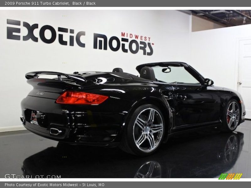 Black / Black 2009 Porsche 911 Turbo Cabriolet