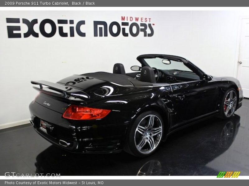Black / Black 2009 Porsche 911 Turbo Cabriolet
