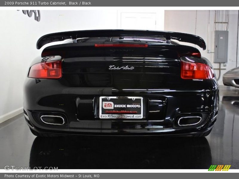 Black / Black 2009 Porsche 911 Turbo Cabriolet