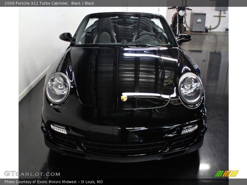 Black / Black 2009 Porsche 911 Turbo Cabriolet