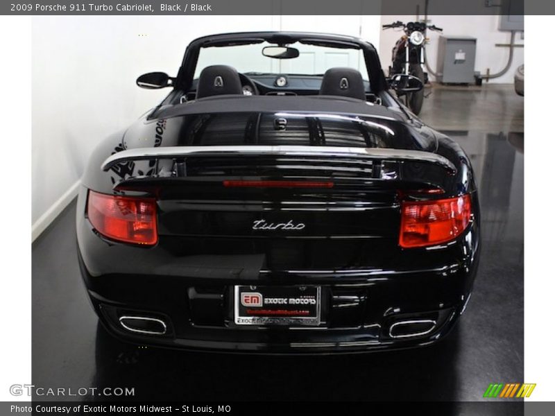 Black / Black 2009 Porsche 911 Turbo Cabriolet