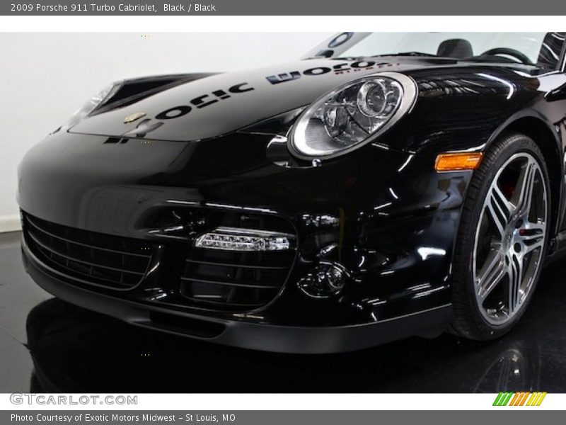 Black / Black 2009 Porsche 911 Turbo Cabriolet