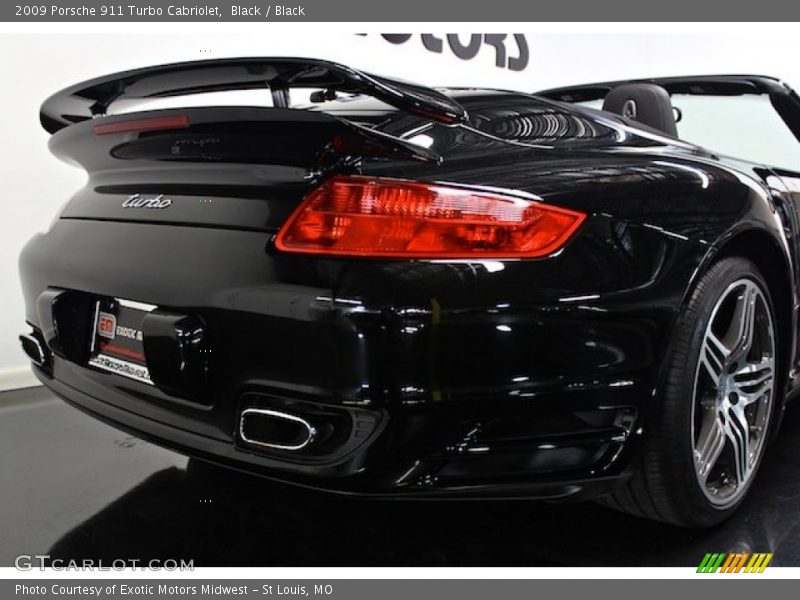 Black / Black 2009 Porsche 911 Turbo Cabriolet