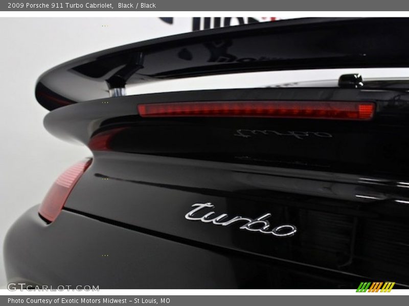 Black / Black 2009 Porsche 911 Turbo Cabriolet
