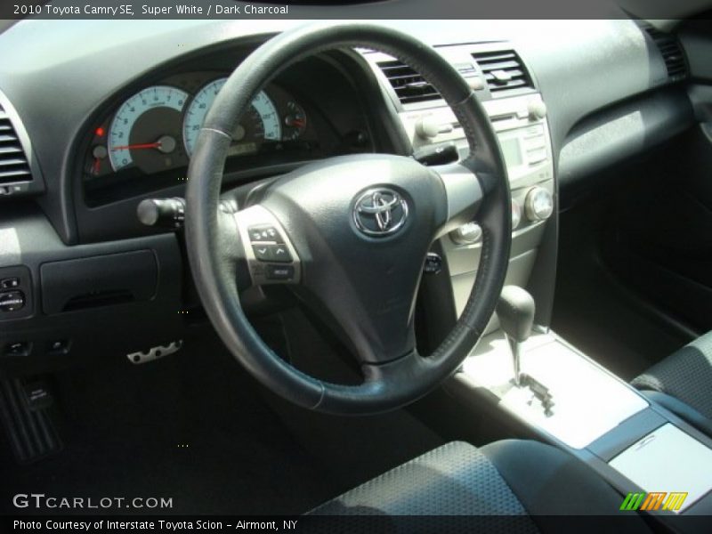 Super White / Dark Charcoal 2010 Toyota Camry SE