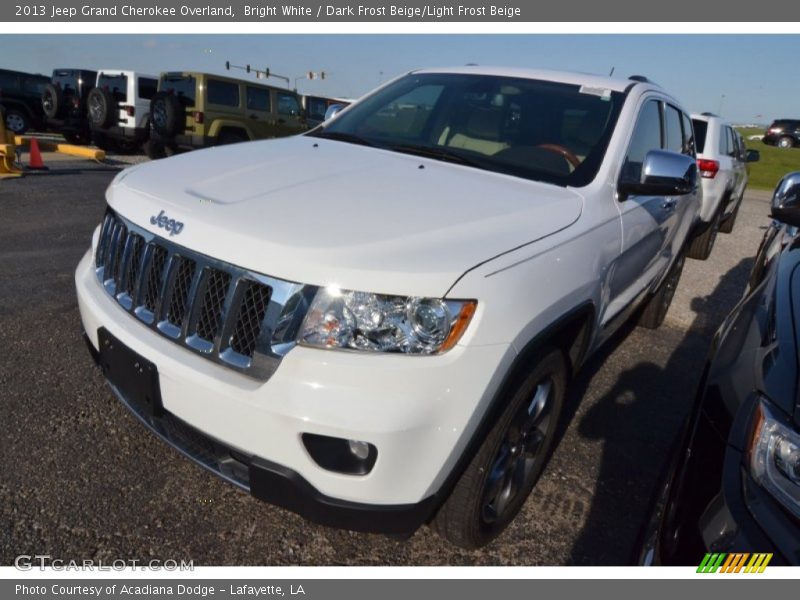 Bright White / Dark Frost Beige/Light Frost Beige 2013 Jeep Grand Cherokee Overland