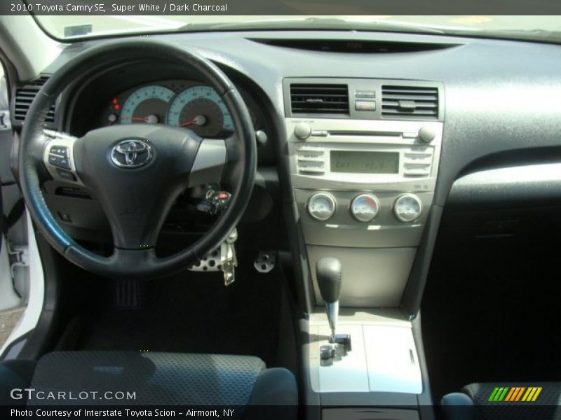 Super White / Dark Charcoal 2010 Toyota Camry SE