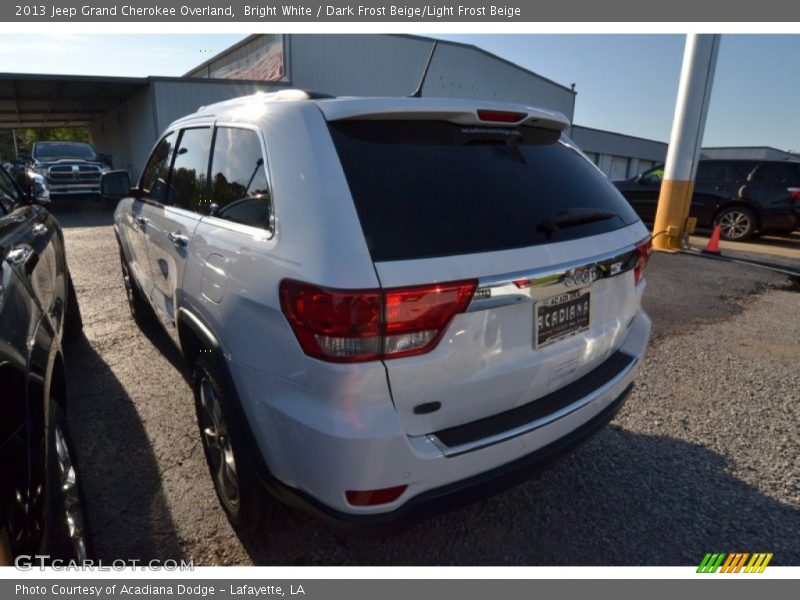 Bright White / Dark Frost Beige/Light Frost Beige 2013 Jeep Grand Cherokee Overland