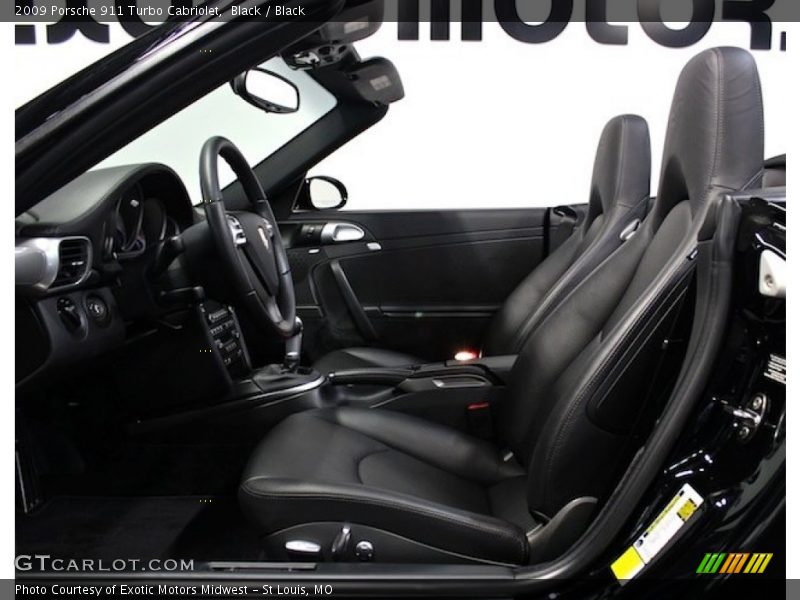 Black / Black 2009 Porsche 911 Turbo Cabriolet