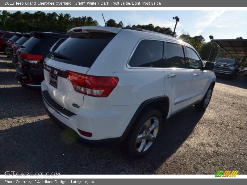Bright White / Dark Frost Beige/Light Frost Beige 2013 Jeep Grand Cherokee Overland