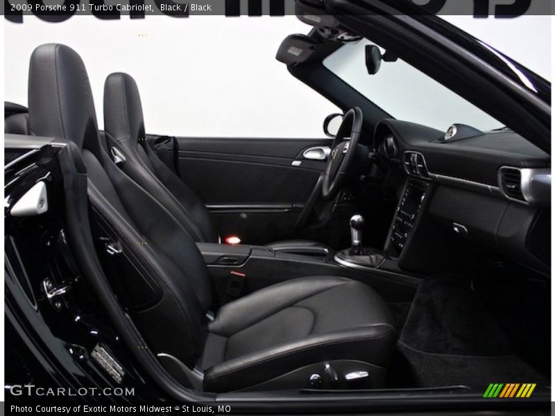 Black / Black 2009 Porsche 911 Turbo Cabriolet