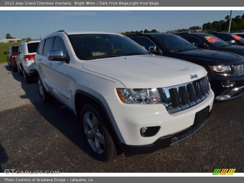 Bright White / Dark Frost Beige/Light Frost Beige 2013 Jeep Grand Cherokee Overland