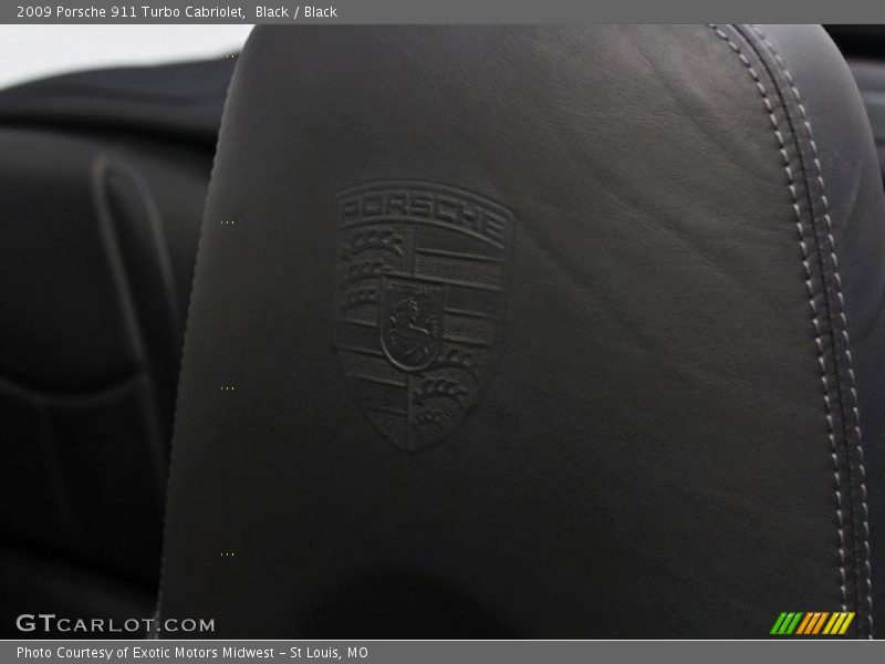 Black / Black 2009 Porsche 911 Turbo Cabriolet
