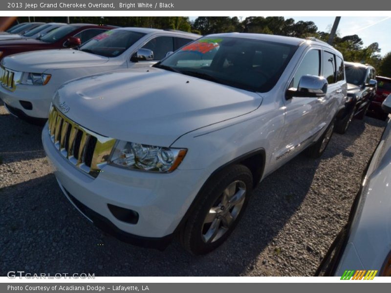 Bright White / Black 2013 Jeep Grand Cherokee Overland