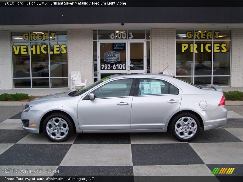 Brilliant Silver Metallic / Medium Light Stone 2010 Ford Fusion SE V6