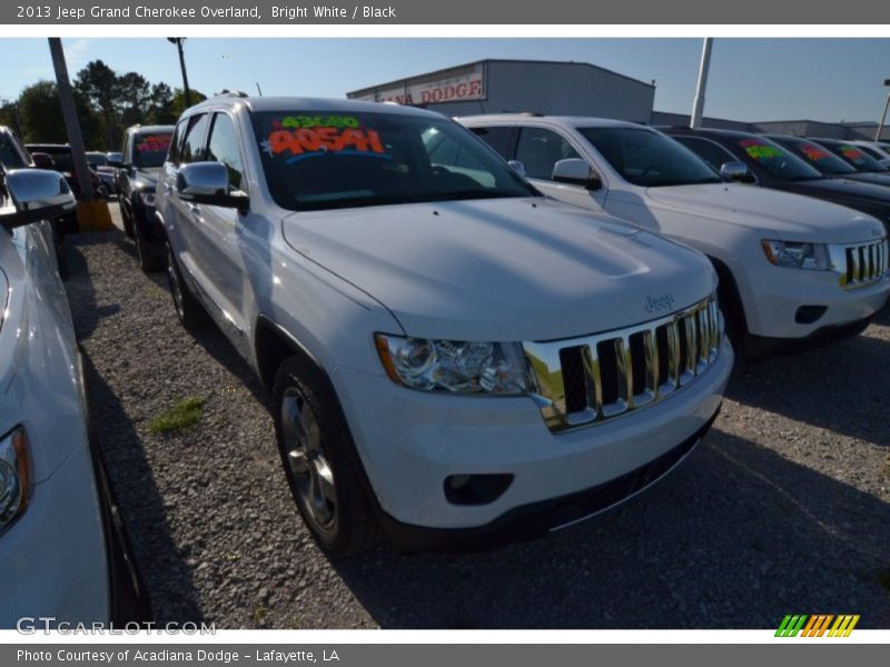 Bright White / Black 2013 Jeep Grand Cherokee Overland