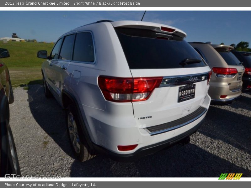 Bright White / Black/Light Frost Beige 2013 Jeep Grand Cherokee Limited