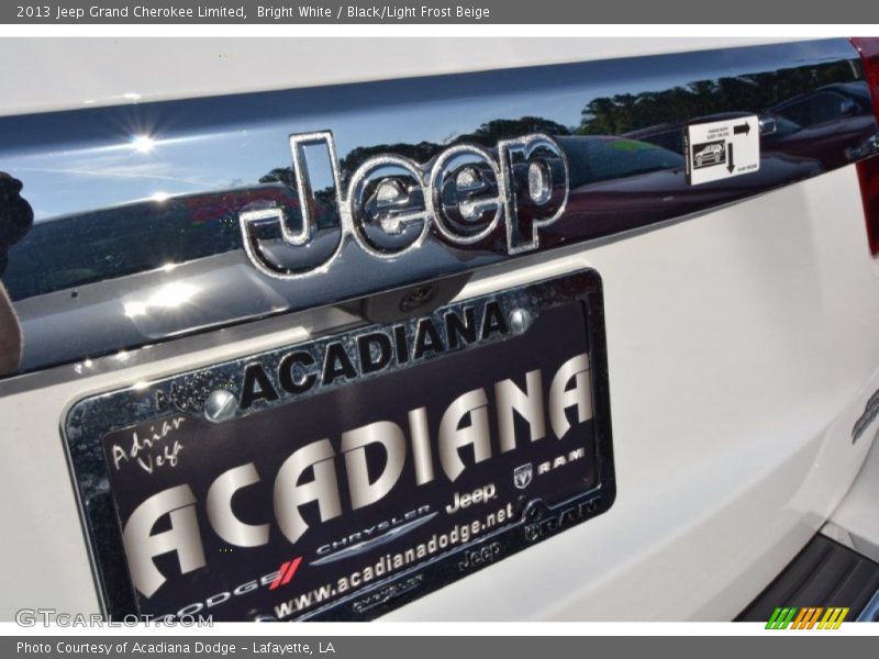 Bright White / Black/Light Frost Beige 2013 Jeep Grand Cherokee Limited