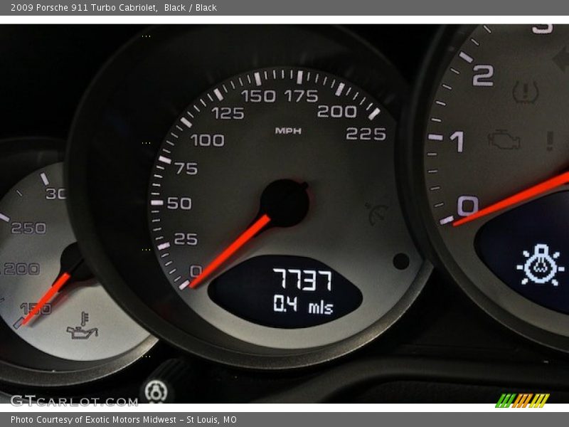 Black / Black 2009 Porsche 911 Turbo Cabriolet