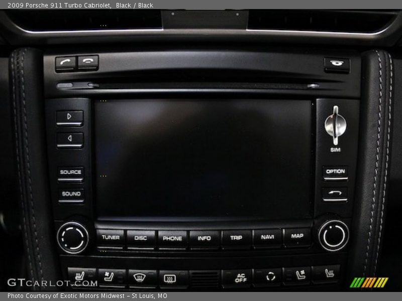Controls of 2009 911 Turbo Cabriolet